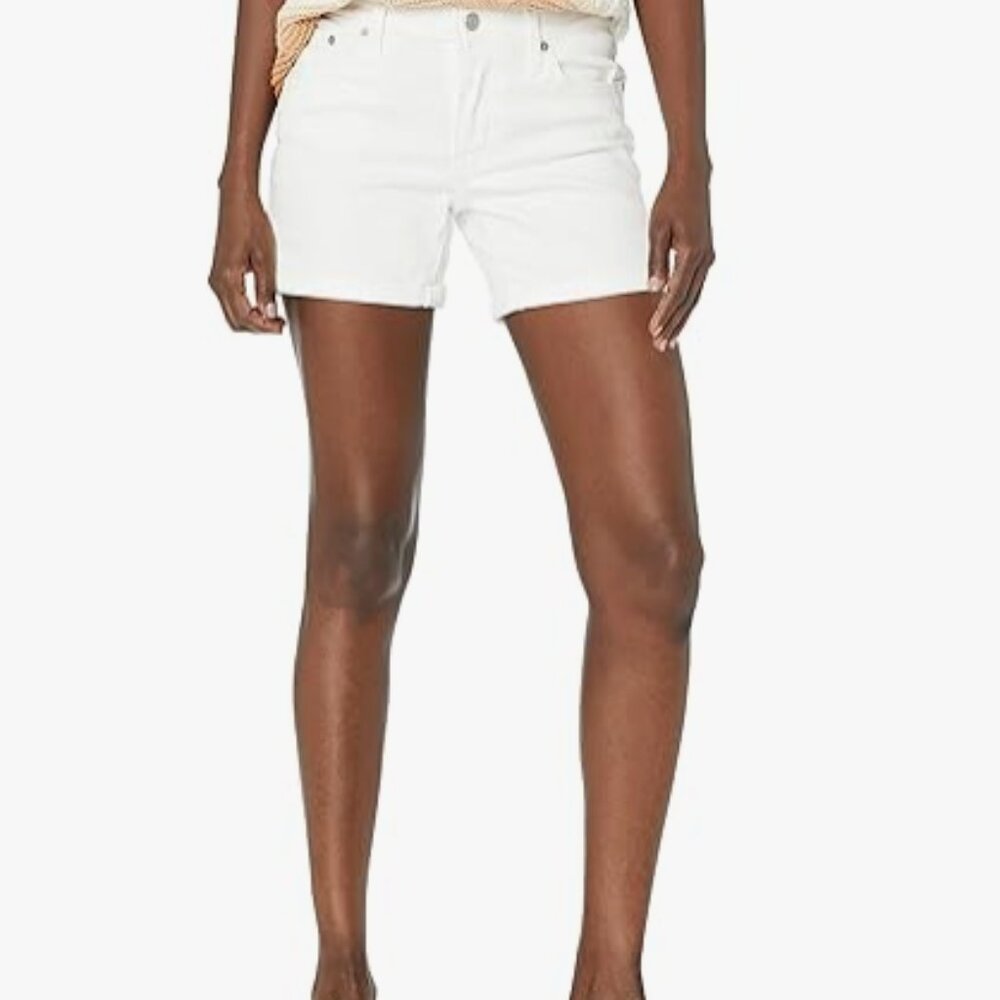 LEVI"S MID LENGTH WOMEN'S SHORTS (WHITE - 24)